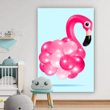 Lade das Bild in den Galerie-Viewer, Spannrahmenbild Ballon Flamingo Hochformat