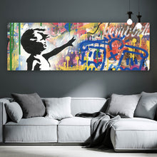 Lade das Bild in den Galerie-Viewer, Poster Banksy - Ballon Girl Graffity Panorama
