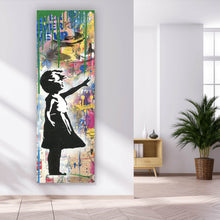 Lade das Bild in den Galerie-Viewer, Poster Banksy - Ballon Girl Graffity Panorama Hoch