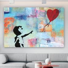 Lade das Bild in den Galerie-Viewer, Spannrahmenbild Banksy - Ballon Girl No.1 Querformat