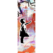 Lade das Bild in den Galerie-Viewer, Aluminiumbild gebürstet Banksy - Ballon Girl No.4 Panorama Hoch