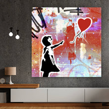 Lade das Bild in den Galerie-Viewer, Poster Banksy - Ballon Girl No.4 Quadrat