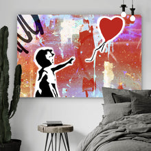 Lade das Bild in den Galerie-Viewer, Spannrahmenbild Banksy - Ballon Girl No.4 Querformat