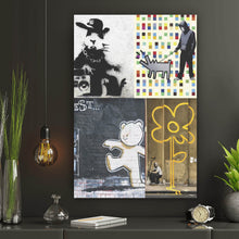 Lade das Bild in den Galerie-Viewer, Poster Banksy - Charakter Collage Hochformat