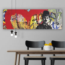 Lade das Bild in den Galerie-Viewer, Leinwandbild Banksy - Charlie Chaplin Panorama
