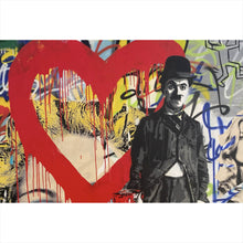 Lade das Bild in den Galerie-Viewer, Leinwandbild Banksy - Charlie Chaplin Querformat