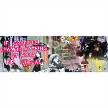 Lade das Bild in den Galerie-Viewer, Leinwandbild Banksy - Compilation Panorama