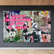 Lade das Bild in den Galerie-Viewer, Spannrahmenbild Banksy - Compilation Querformat