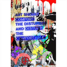 Lade das Bild in den Galerie-Viewer, Leinwandbild Banksy - Disturb Hochformat