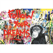 Lade das Bild in den Galerie-Viewer, Poster Banksy - Follow Your Dreams No. 2 Querformat
