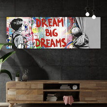 Lade das Bild in den Galerie-Viewer, Aluminiumbild gebürstet Banksy - Graffity Wall No.1 Panorama