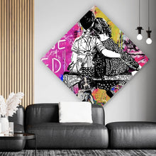 Lade das Bild in den Galerie-Viewer, Acrylglasbild Banksy - Love is all we need Raute