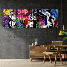 Lade das Bild in den Galerie-Viewer, Spannrahmenbild Banksy Old School Panorama