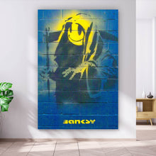 Lade das Bild in den Galerie-Viewer, Poster Banksy - Smiley Hochformat