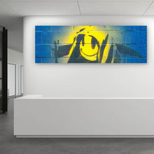 Lade das Bild in den Galerie-Viewer, Aluminiumbild Banksy - Smiley Panorama