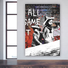 Lade das Bild in den Galerie-Viewer, Acrylglasbild Banksy - We're all in the same boat Hochformat