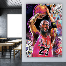 Lade das Bild in den Galerie-Viewer, Poster Basketball Bulls Pop Art Hochformat