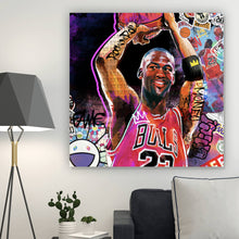 Lade das Bild in den Galerie-Viewer, Poster Basketball Bulls Pop Art Quadrat