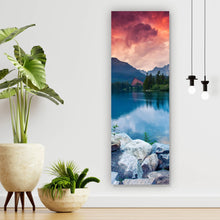 Lade das Bild in den Galerie-Viewer, Poster Bergsee im Nationalpark Panorama Hoch