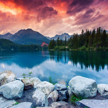 Lade das Bild in den Galerie-Viewer, Poster Bergsee im Nationalpark Quadrat