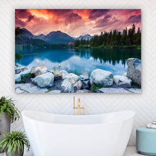 Lade das Bild in den Galerie-Viewer, Poster Bergsee im Nationalpark Querformat