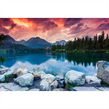 Lade das Bild in den Galerie-Viewer, Poster Bergsee im Nationalpark Querformat