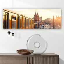 Lade das Bild in den Galerie-Viewer, Aluminiumbild Berlin bei Sonnenaufgang Panorama