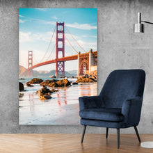 Lade das Bild in den Galerie-Viewer, Leinwandbild Golden Gate Bridge Hochformat