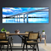 Lade das Bild in den Galerie-Viewer, Leinwandbild Beton Brücke Panorama