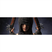 Lade das Bild in den Galerie-Viewer, Leinwandbild Bewaffnete Frau Panorama