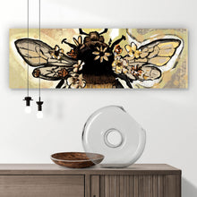 Lade das Bild in den Galerie-Viewer, Poster Biene bee happy Vintage Panorama