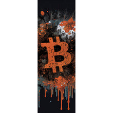 Lade das Bild in den Galerie-Viewer, Poster Bitcoin Abstrakt Orange mit Spritzer Panorama Hoch