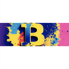 Lade das Bild in den Galerie-Viewer, Aluminiumbild gebürstet Bitcoin Pop Art Panorama