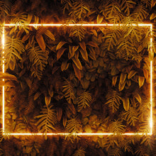 Lade das Bild in den Galerie-Viewer, Poster Blätter mit Neon Lichtrahmen Quadrat