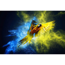Lade das Bild in den Galerie-Viewer, Spannrahmenbild Blauer Ara Querformat