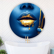 Lade das Bild in den Galerie-Viewer, Aluminiumbild gebürstet Blue Beauty Kreis