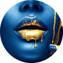 Lade das Bild in den Galerie-Viewer, Aluminiumbild gebürstet Blue Beauty Kreis