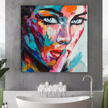 Lade das Bild in den Galerie-Viewer, Leinwandbild Blue Eyes Quadrat