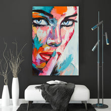 Lade das Bild in den Galerie-Viewer, Spannrahmenbild Blue Eyes Hochformat