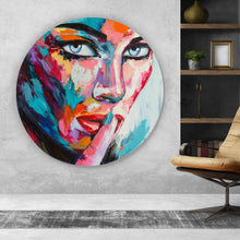 Lade das Bild in den Galerie-Viewer, Aluminiumbild Blue Eyes Kreis