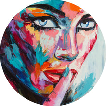 Lade das Bild in den Galerie-Viewer, Aluminiumbild Blue Eyes Kreis