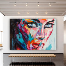 Lade das Bild in den Galerie-Viewer, Leinwandbild Blue Eyes Querformat