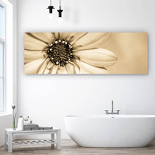 Lade das Bild in den Galerie-Viewer, Acrylglasbild Blühende Gerbera in Sepia Panorama
