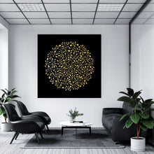 Lade das Bild in den Galerie-Viewer, Acrylglasbild Mandala Gold auf Schwarz Quadrat