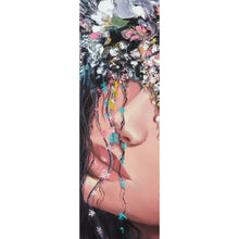 Lade das Bild in den Galerie-Viewer, Acrylglasbild Blumenmädchen Abstrakt Panorama Hoch