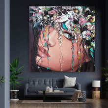 Lade das Bild in den Galerie-Viewer, Poster Blumenmädchen Abstrakt Quadrat