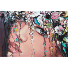Lade das Bild in den Galerie-Viewer, Spannrahmenbild Blumenmädchen Abstrakt Querformat
