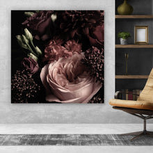 Lade das Bild in den Galerie-Viewer, Aluminiumbild gebürstet Vintage Blumen No.2 Quadrat