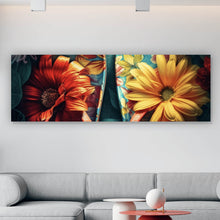 Lade das Bild in den Galerie-Viewer, Aluminiumbild gebürstet Vintage Flipflops Digital Art Panorama