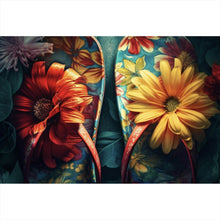 Lade das Bild in den Galerie-Viewer, Acrylglasbild Vintage Flipflops Digital Art Querformat